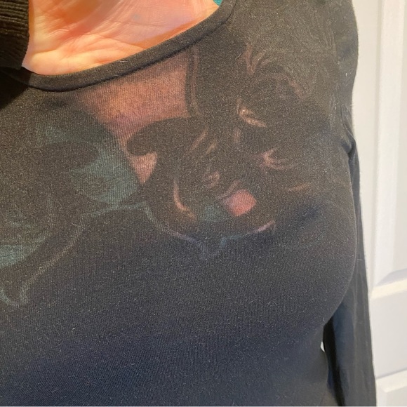 NWOT French Connection Stretch Black Long Sleeve Skater Dress Size 10 - Picture 9 of 16